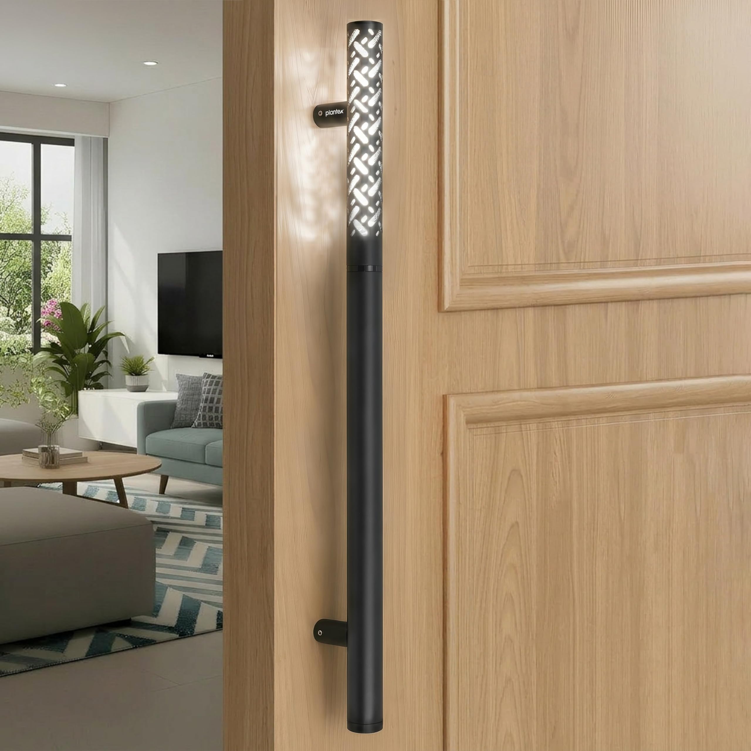 Plantex 18 Inch LED Main Door Handle/Pull-Push Handle with Sensor Touch/Lighting Door Handle for Main Door/Stainless Steel Handle for Home & Door Decor - Pack of 1 (Z-Black)-image-6