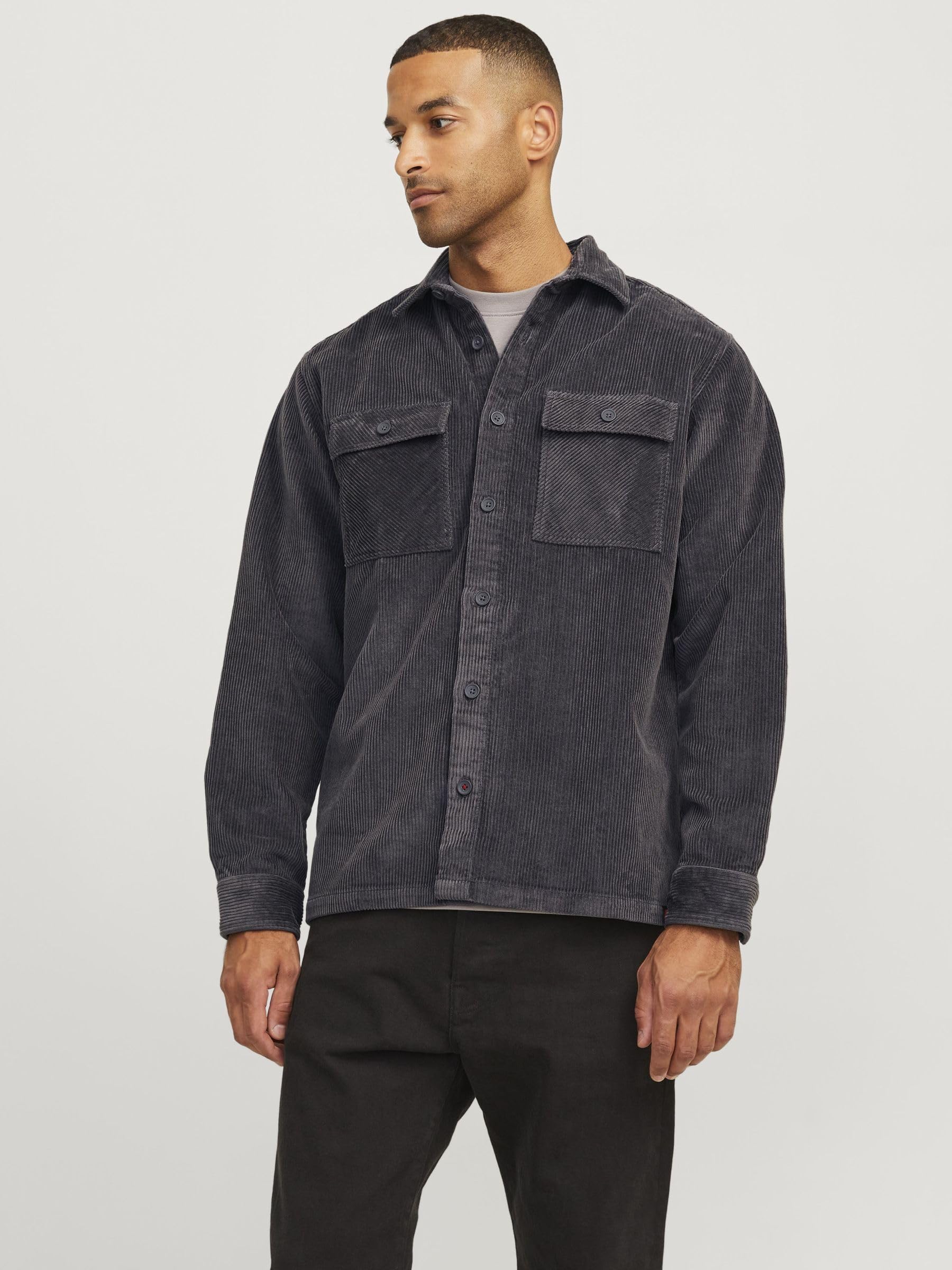 JACK & JONES Rddbrady Overshirt Cord. L/S Noos Camiseta para Hombre