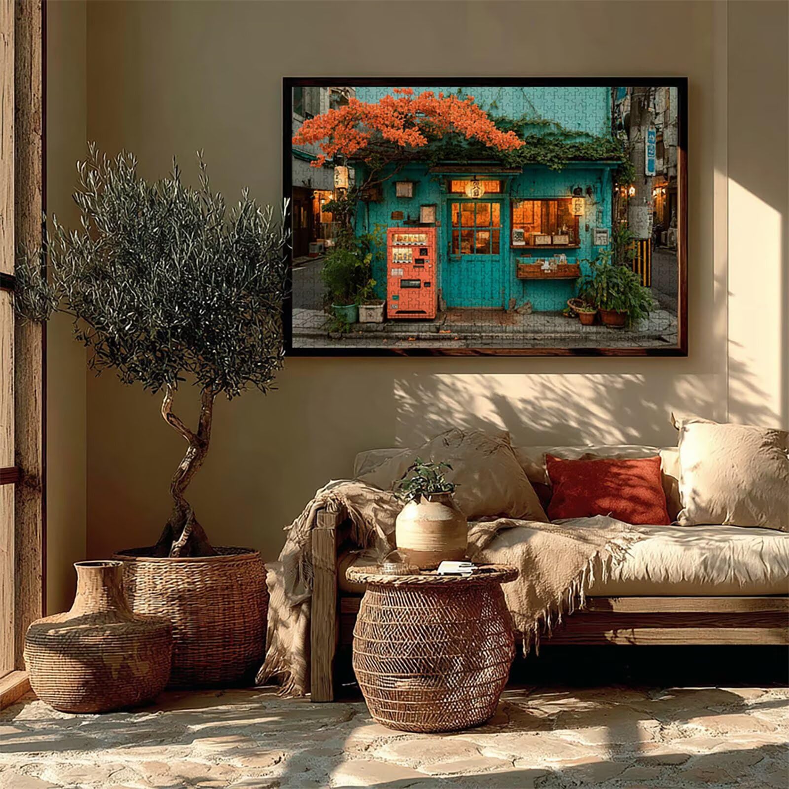JapóN Puzzle Madera, Vista De La Calle Puzzle 5000 Piezas Adultos con Compact Box 156x105cm, Rompecabezas Desafiante, DIY Juegos de Rompecabezas Creativos para Hombres Mujeres, Decoraciones, 2-4180