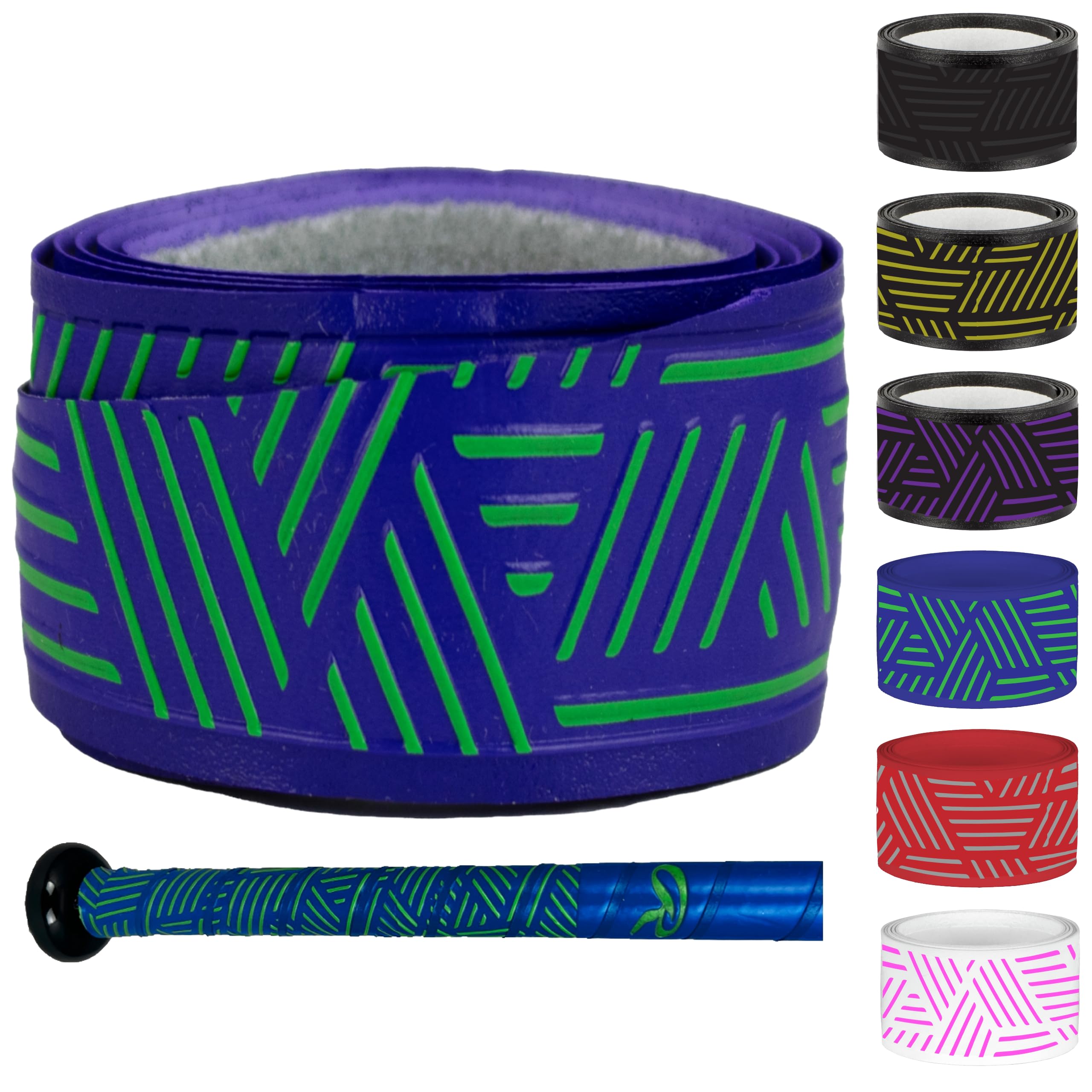 Rawlings | 1.80mm RevGrip Bat Grip | Baseball/Softball | Lime &Blue โ image 1