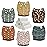 Mama Koala 3.0 Pocket Cloth Diapers for Babies with AWJ Lining, 6 Pack with 6 4-Layer Natural Cloth Diaper Inserts - Reusable and Washable Pocket Diapers (Hope in The Desert)
