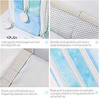 Vista 4 de CICIMELON Lapicera de gran capacidad con 3 compartimientos para la escuela, adolescente, niña y niño, hombre y mujer, Dream