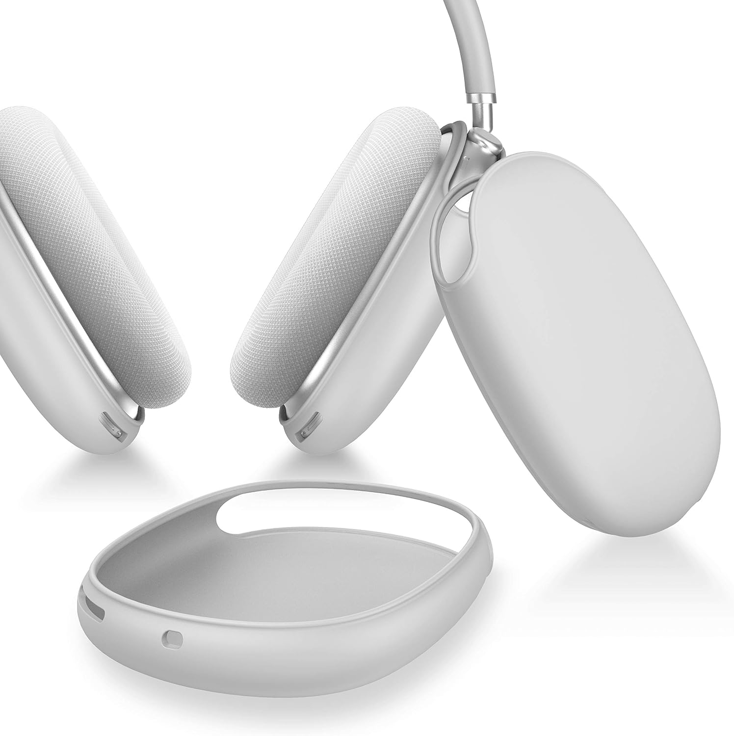 ZtotopCase Silicone Case Compatible with Airpods Max, Soft Case Cover AirPod Max Ear Pads Wireless Headphone Protective Case, Gray