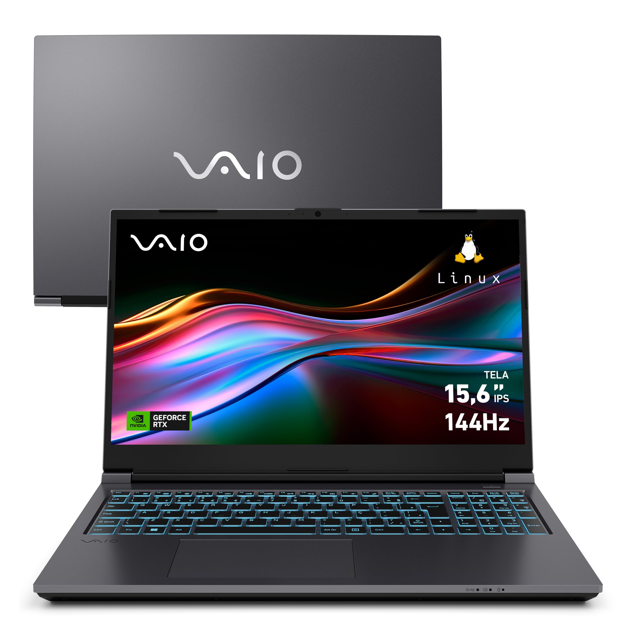 Notebook VAIO FH15 Intel Core i7-13ª Gen RTX 4050 Linux - 16GB RAM