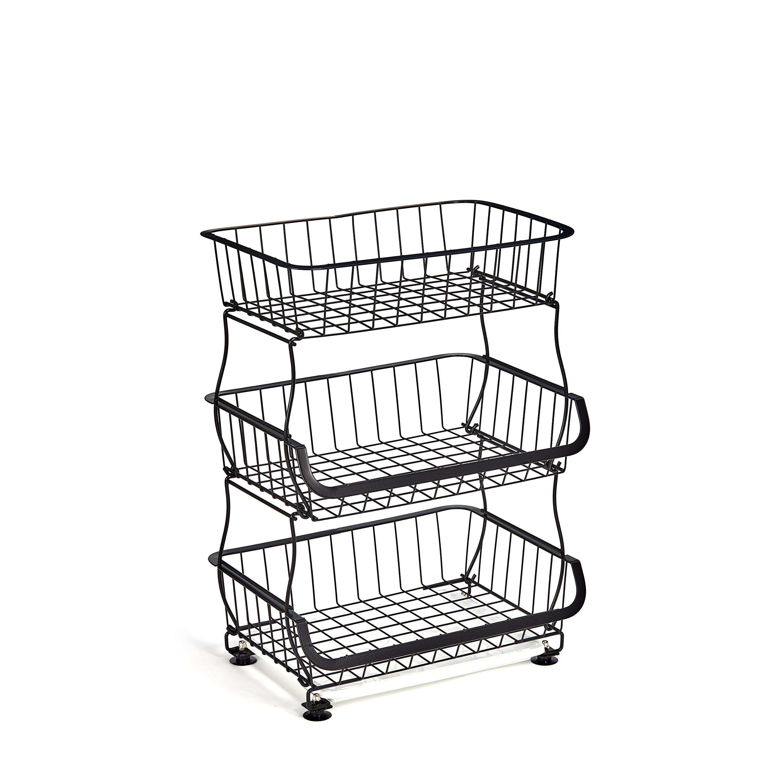 Buy FANWU 3 Tier Fruit Basket Stand, Fruit and Vegetable Storage Cart