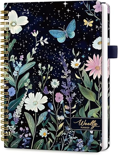 Miniatura 8 de Agenda semanal sin fecha, cuaderno semanal de lista de tareas con organizador de objetivos y hábitos, agenda semanal A5 con encuadernación en