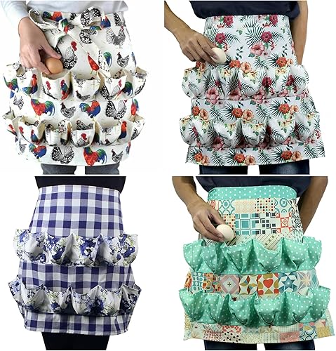 Delantal de recolección de huevos de gallina delantal de huevo de 12 bolsillos profundos para huevos de gallina pato ganso