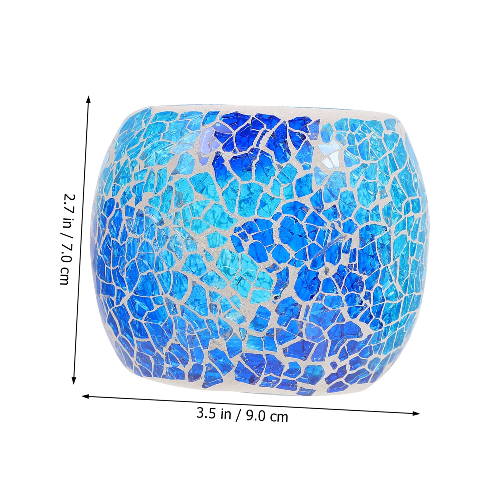 MAGICLULU 2 Sätze Mosaik-kerzenhalter Votiv- Klassischer Kerzenständer Kerzenhalter Aus Glas Runde Kerzenbecher Kerzenbrenner Kerzenhalter Duftkerzenhalter Blue 2 Stück * 2
