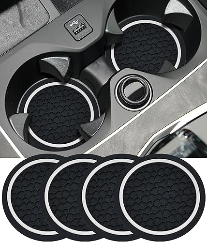Vista 8 de 4 posavasos para automóvil, accesorios para el interior del automóvil, posavasos antideslizantes de 2.75 pulgadas para la mayoría de vehículos