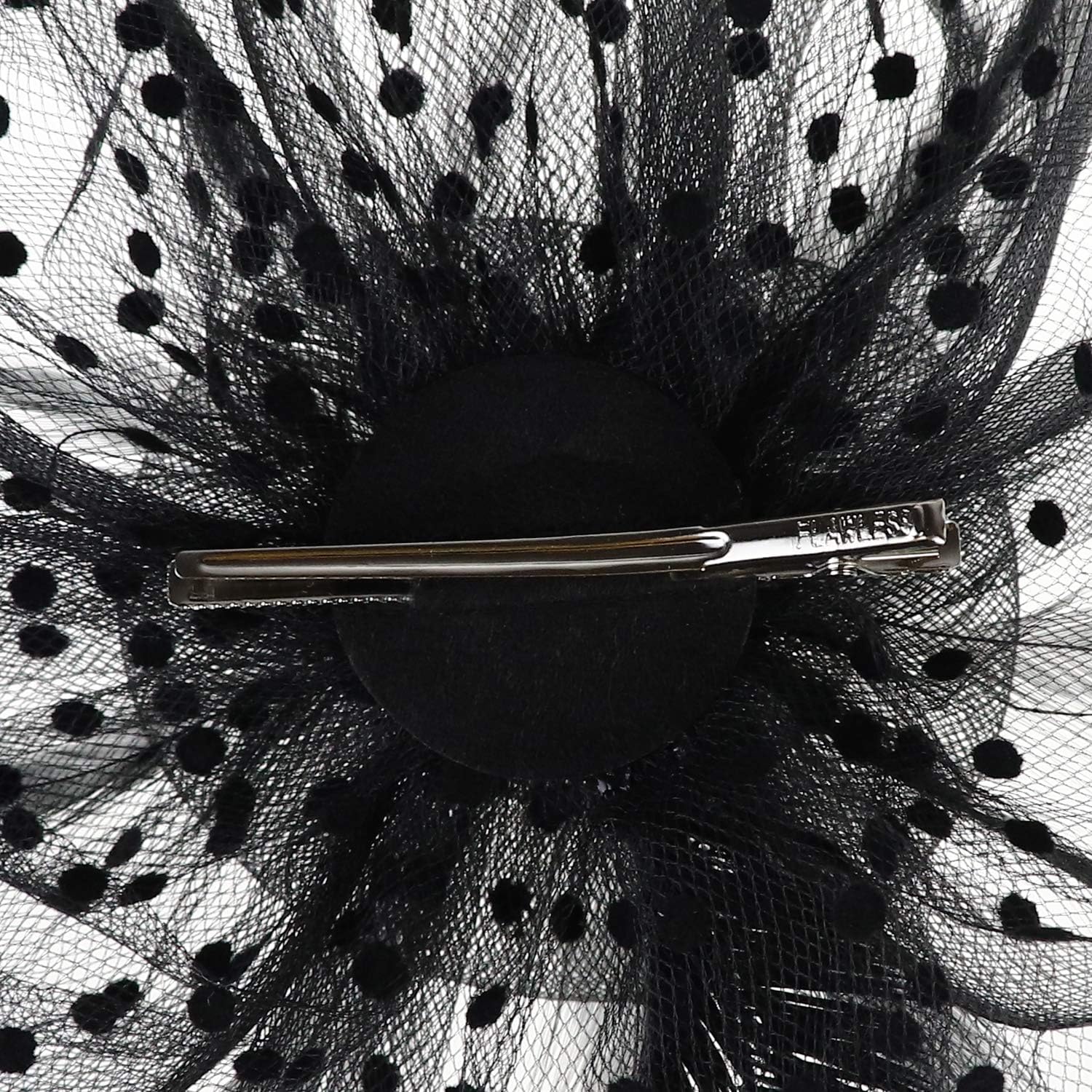 DRESHOW Fascinators Hat Flower Mesh Ribbons Feathers on a Headband and a Clip Tea Party Headwear for Girls and Women