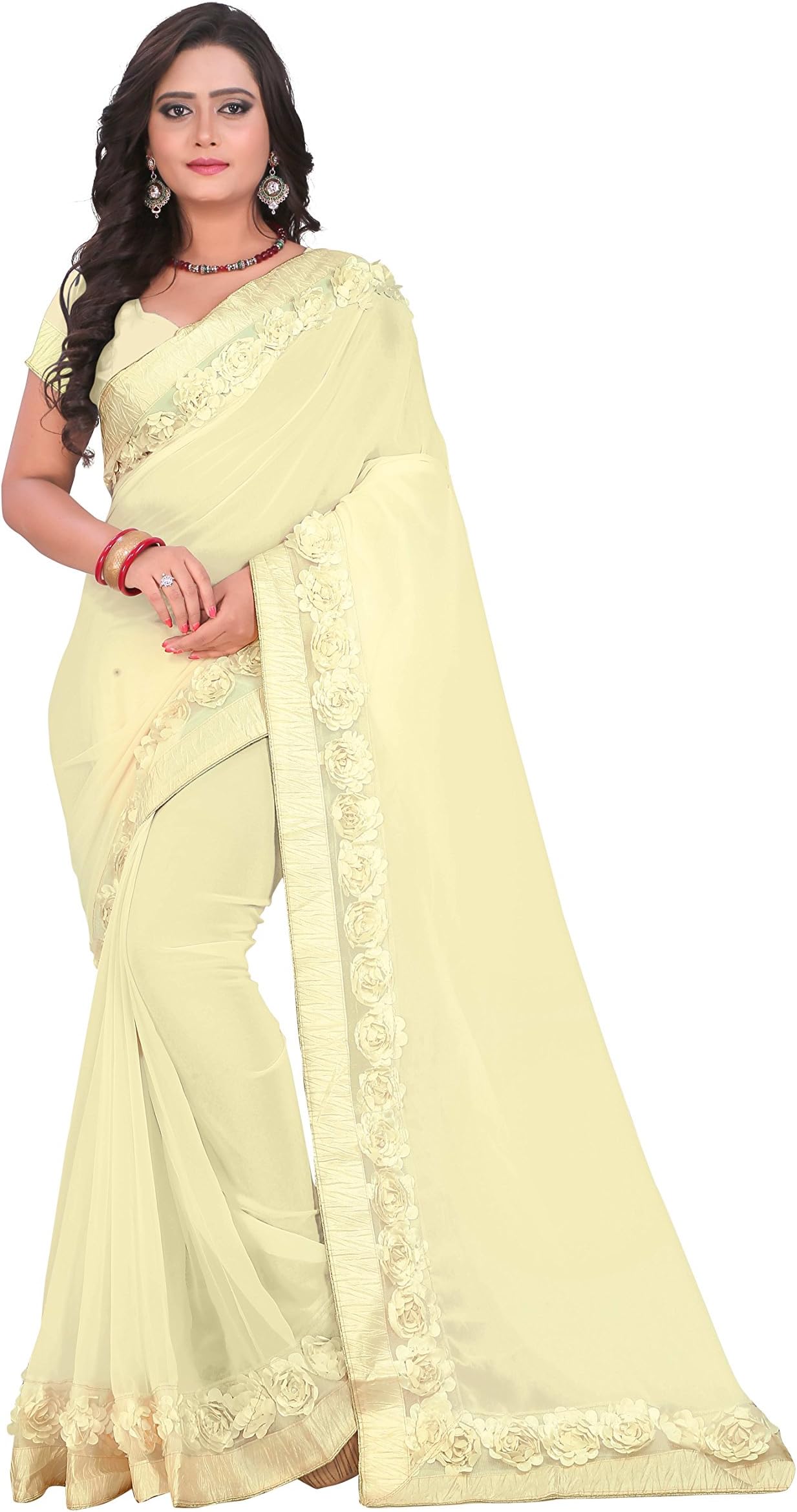 RIVA ENTERPRISE Women's Georgette Saree