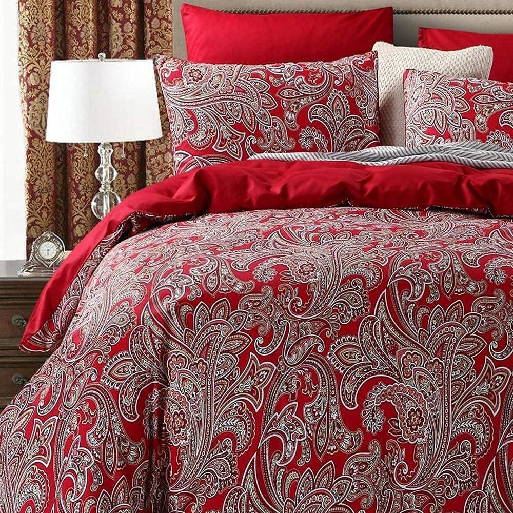 Brandream Queen Size Duvet Cover Luxury Boho Paisley Duvet