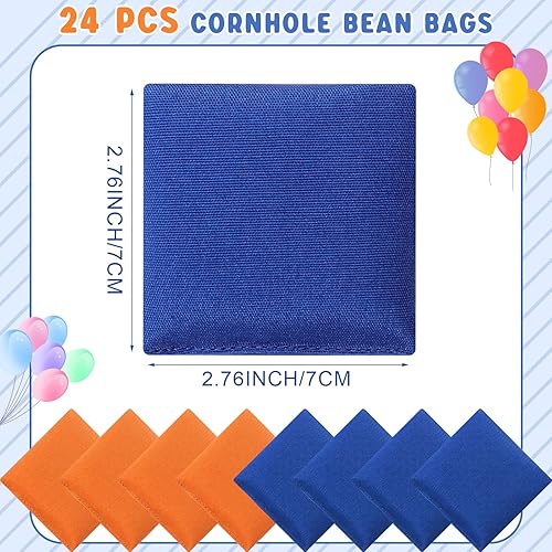 Miniatura 9 de Sotiff 24 bolsas de frijoles de nailon para niños, lanzar deportes divertidos al aire libre, juegos familiares para carnaval, juguete patriótico
