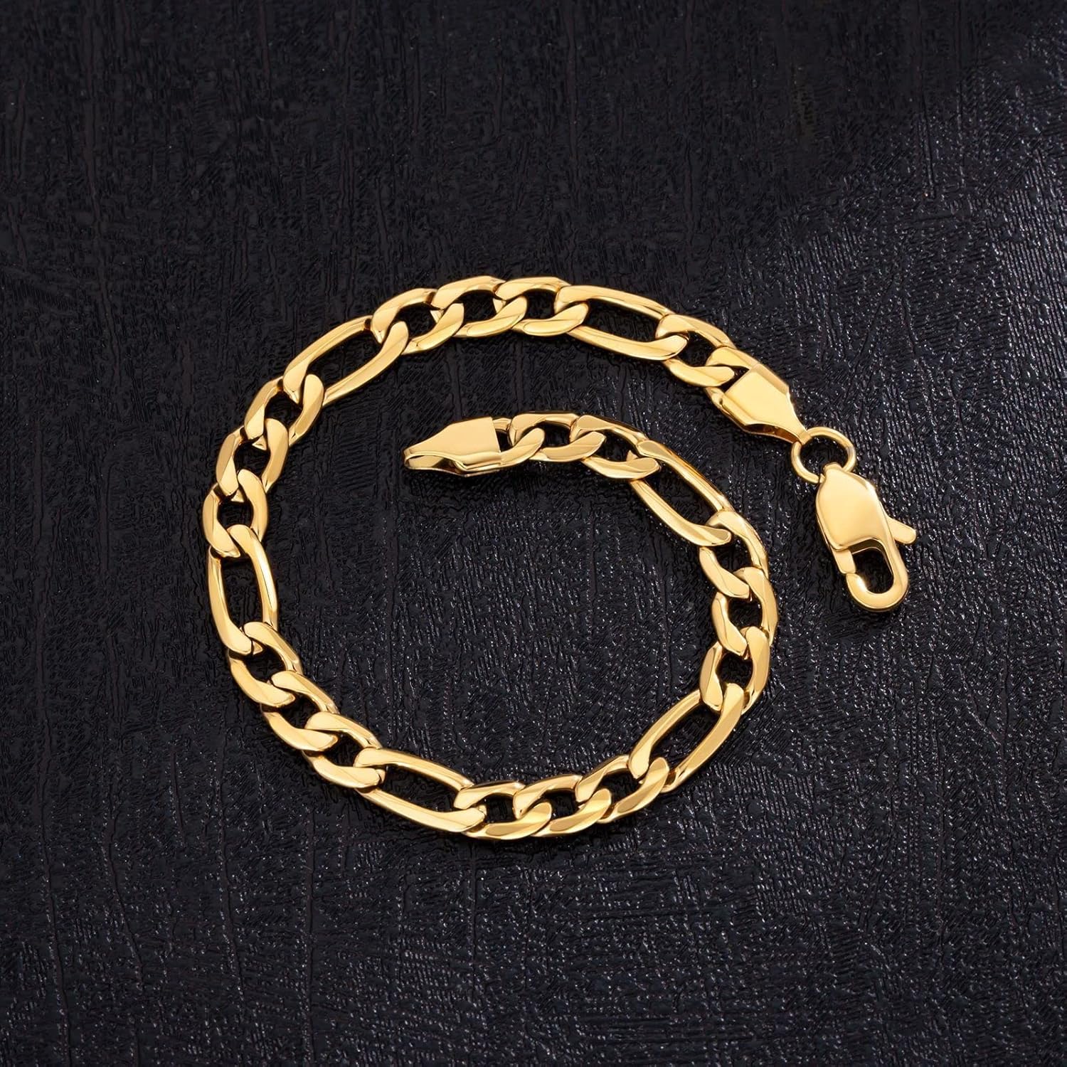 Figaro Chain Bracelet 316L Stainless Steel 18k Gold Plated Hip-hop Chain Men's Women's Noble Jewelry