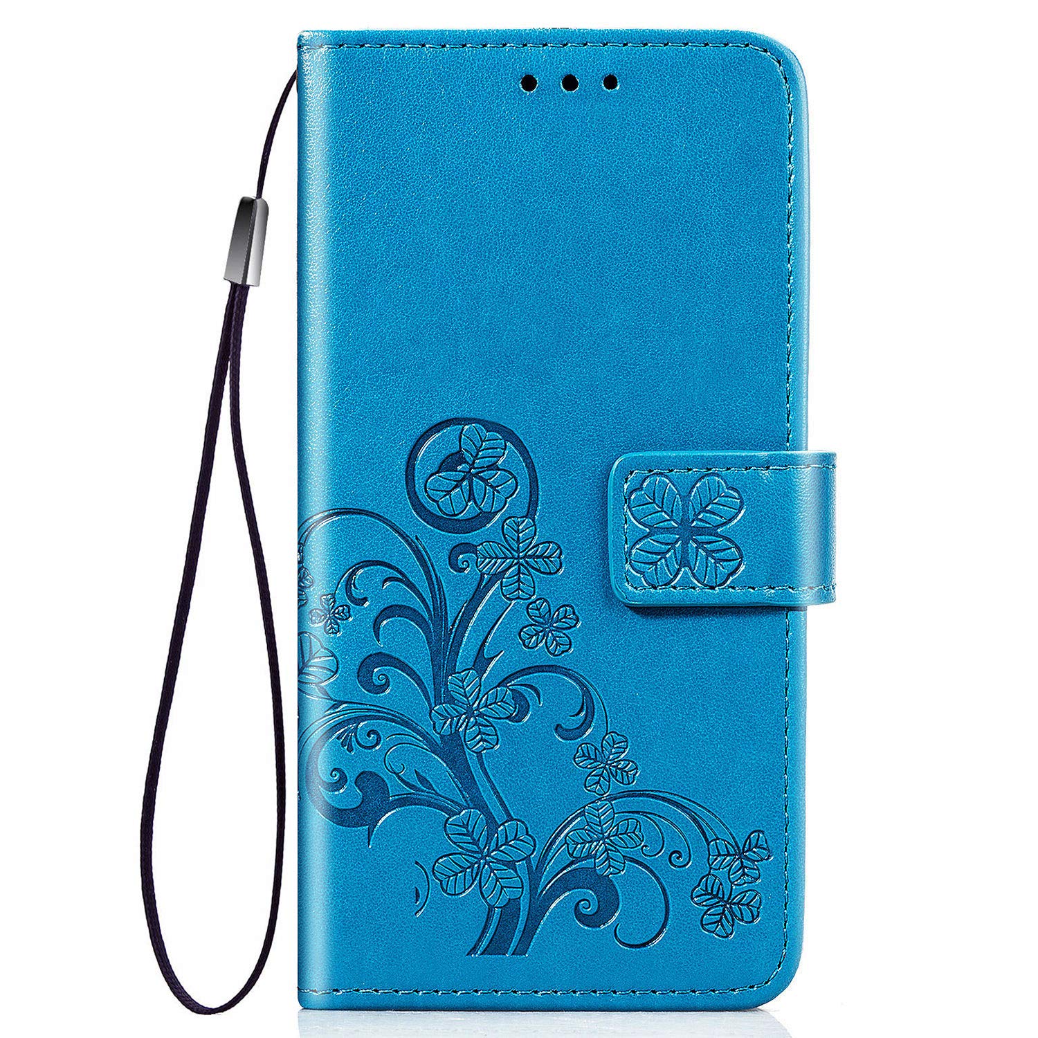 Supdigital Galaxy A11 Wallet Case, [Flower Embossed] Premium PU Leather Flip Protective Case Cover with Card Holder and Stand for Samsung Galaxy A11 2020 Release (Blue)