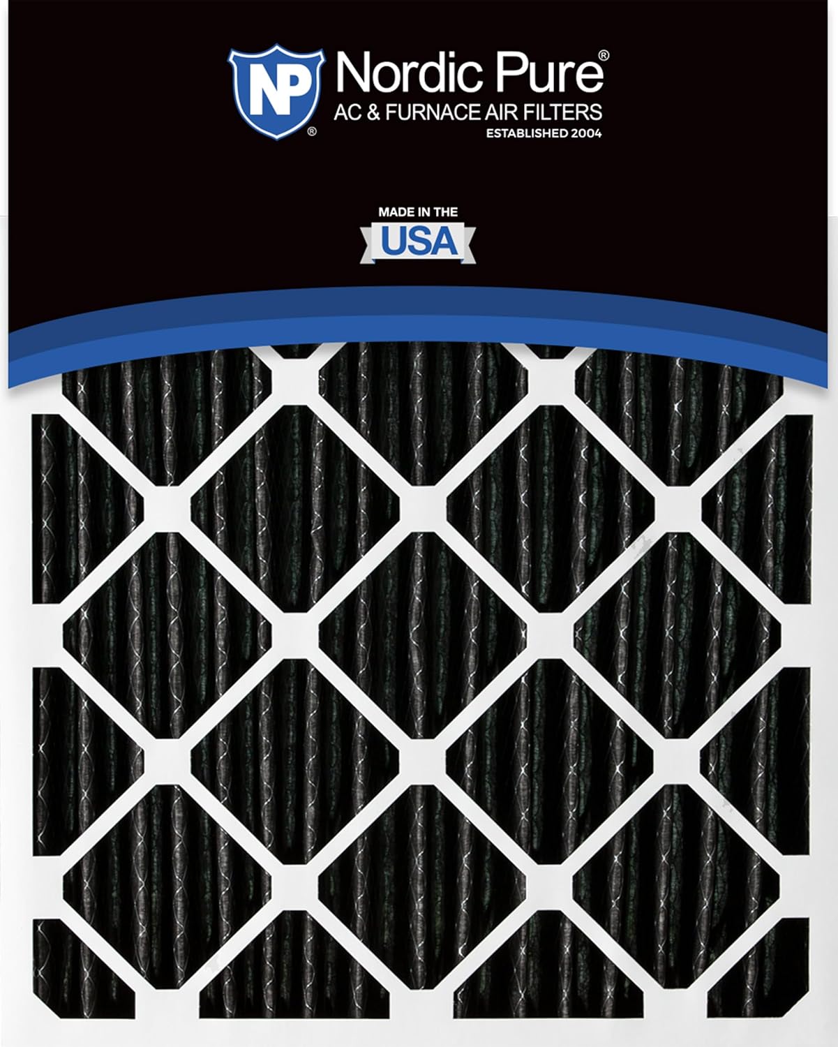 Nordic Pure 20x24x4 (Actual Size: 19 3/8 x 23 3/8 x 3 5/8) Furnace Air Filters MERV 10 Plus Carbon 6 Pack