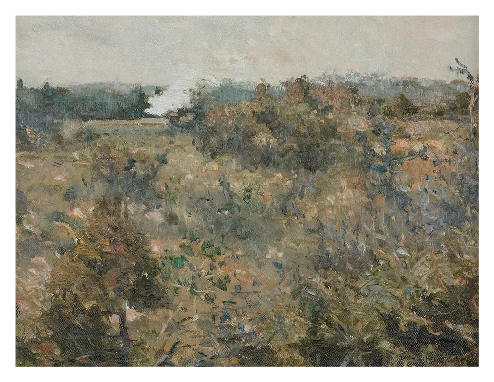 Train de Plage Tableau Vintage pour une Décoration Murale de Ferme et Salon