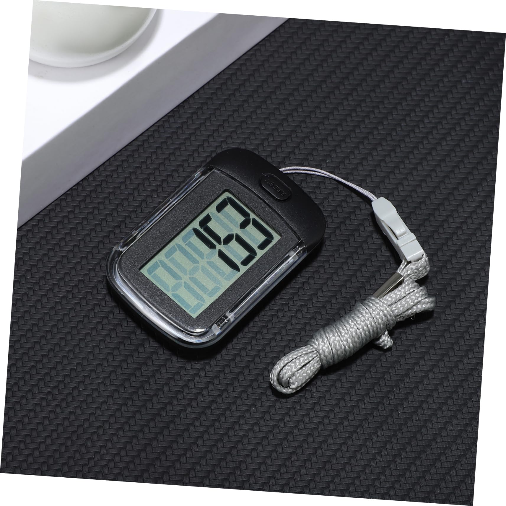 Toyvian Schrittzähler Gehensmesser mit Klipp Wandern Knöchel Schalter tragbar Sensor Tracker klein Plastik Black