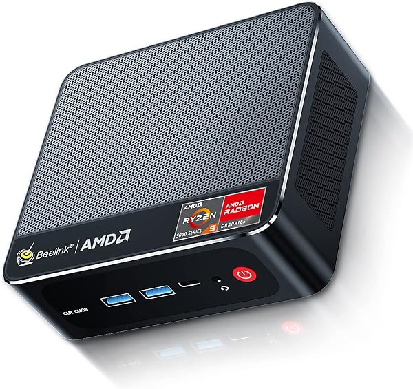 Beelink SER5 Mini PC, AMD Ryzen 5 5600H (6C/12T, hasta 4.2 GHz), mini computadoras con 16GB DDR4/500GB NVMe SSD/gráficos de 7 núcleos 1800 MHz, compatible con computadora pequeña WiFi 6E/BT5.2/triple pantalla 🥇✔️ ® A Pedido 🏆™