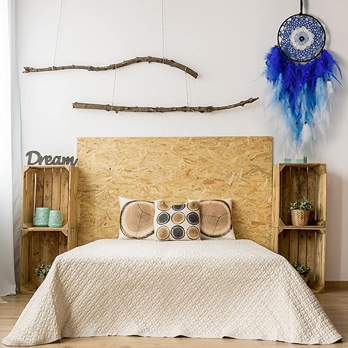Miniatura 5 de Atrapasueños de mal de ojo, atrapasueños azul para dormitorio, arte de pared de mal de ojo para decoración del hogar, adorno colgante, regalos de
