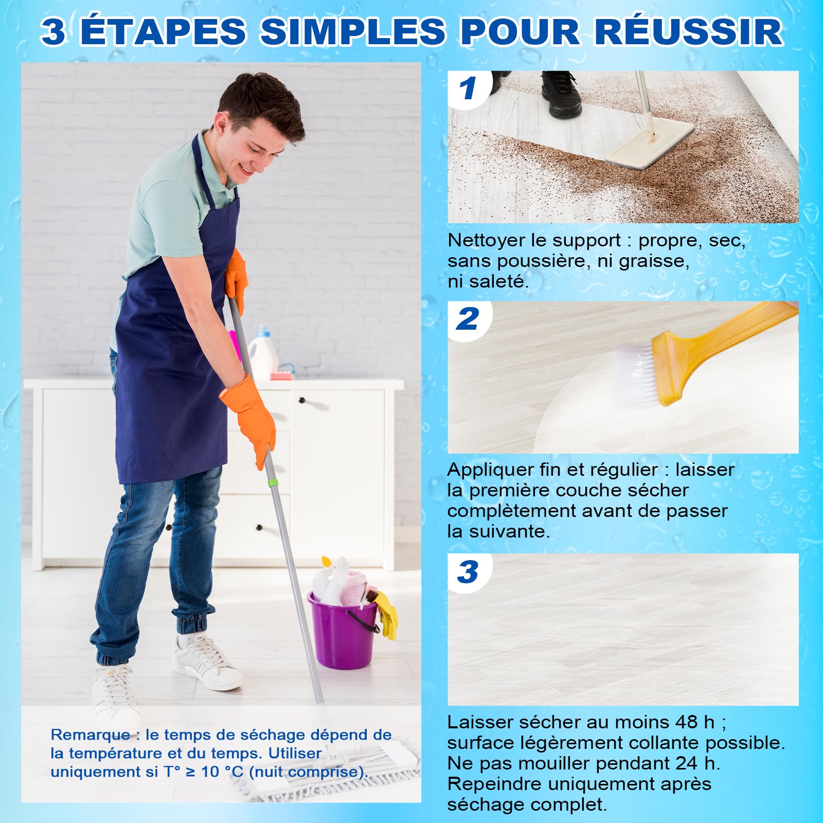 Revetement Impermeable Transparent 1KG | Membrane Etanche Liquide et Isolante | Protection Invisible pour Salle de Bain, Toilettes, Balcon, Terrasse | Interieur & Exterieur