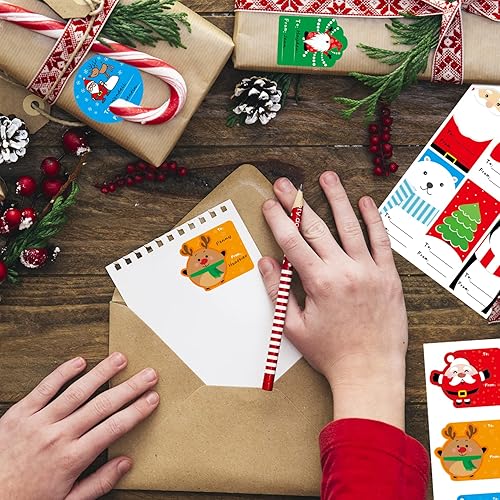 Miniatura 5 de NC - 252 etiquetas de regalo de Navidad autoadhesivas, etiquetas de regalo de Navidad, etiquetas de regalo de Navidad, etiquetas de regalo de