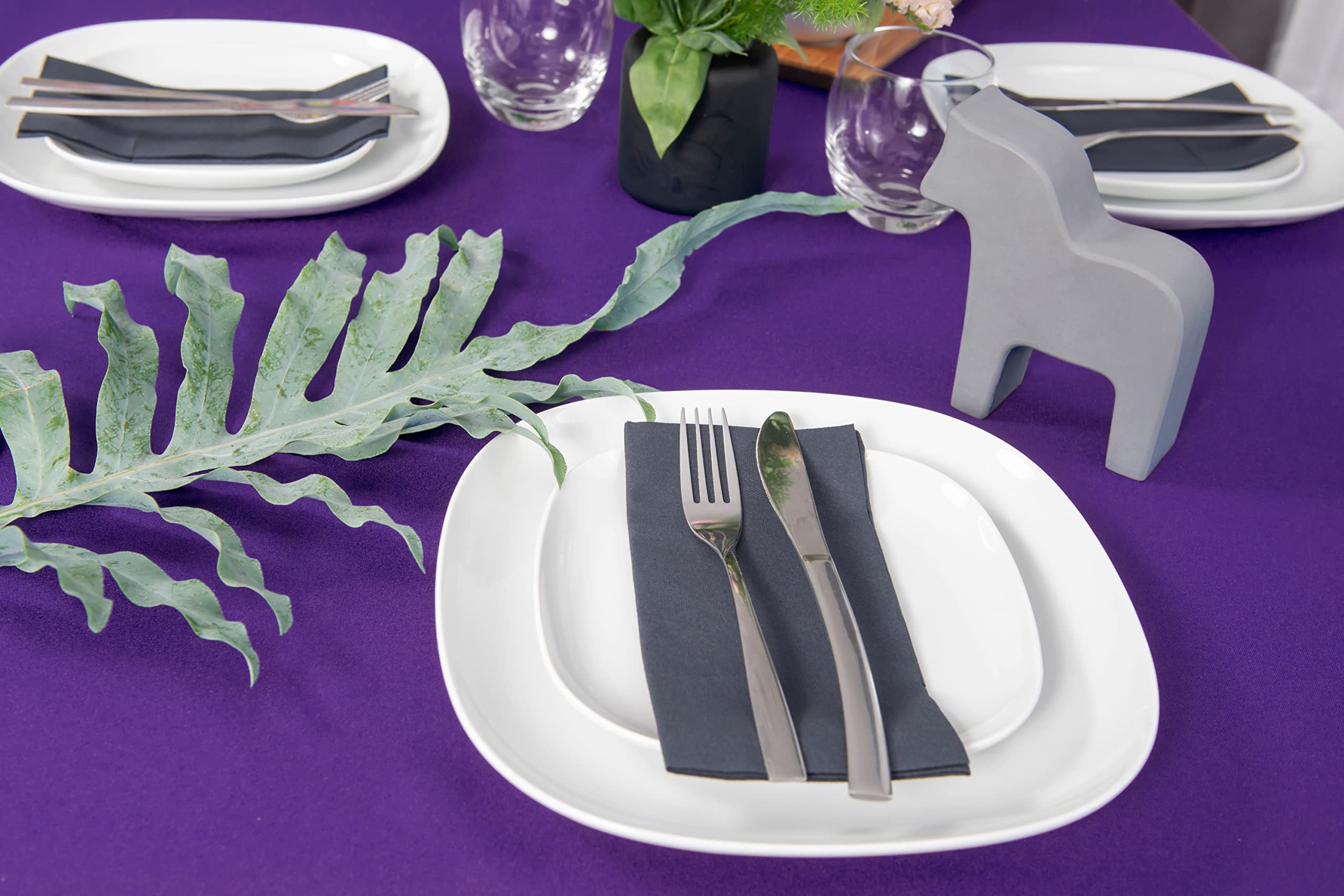 Tovaglia Quadrata Viola 100x100 Cm In Poliestere – Resistente E Lavabile In Lavatrice – Öko Tex