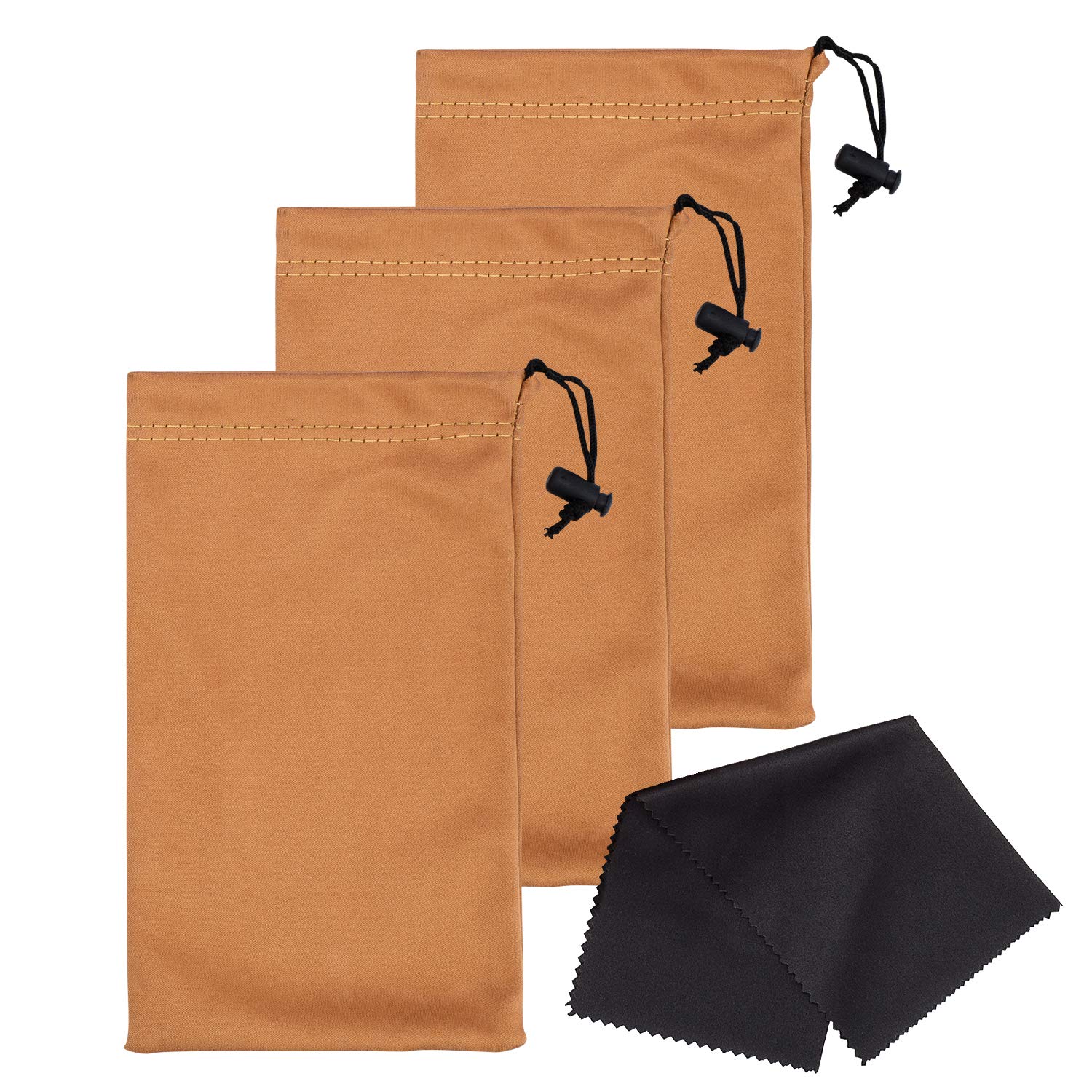 Mamlyn Premium Quality Microfiber Sunglasses Pouch With Spring Fastener
