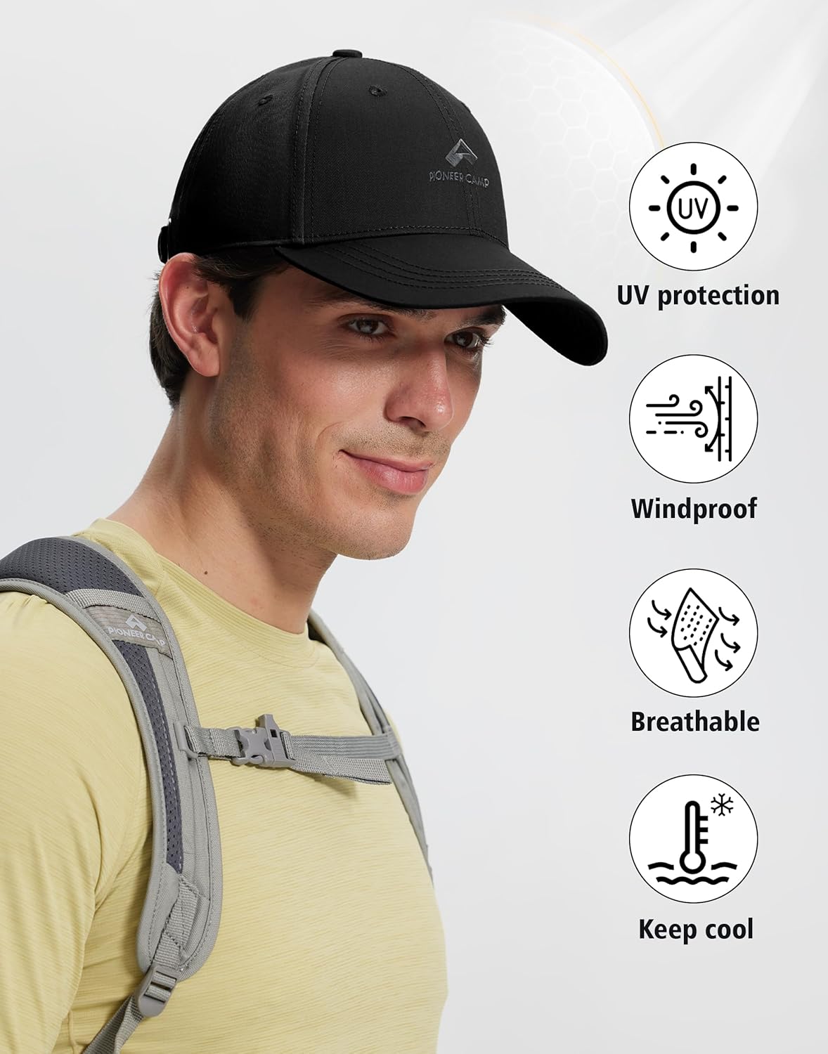 Pioneer Camp Unisex Baseball Cap for Men Women Golf Hats Classic Adjustable Low Profile Cotton Dad Hat Polo Trucker - Image 5