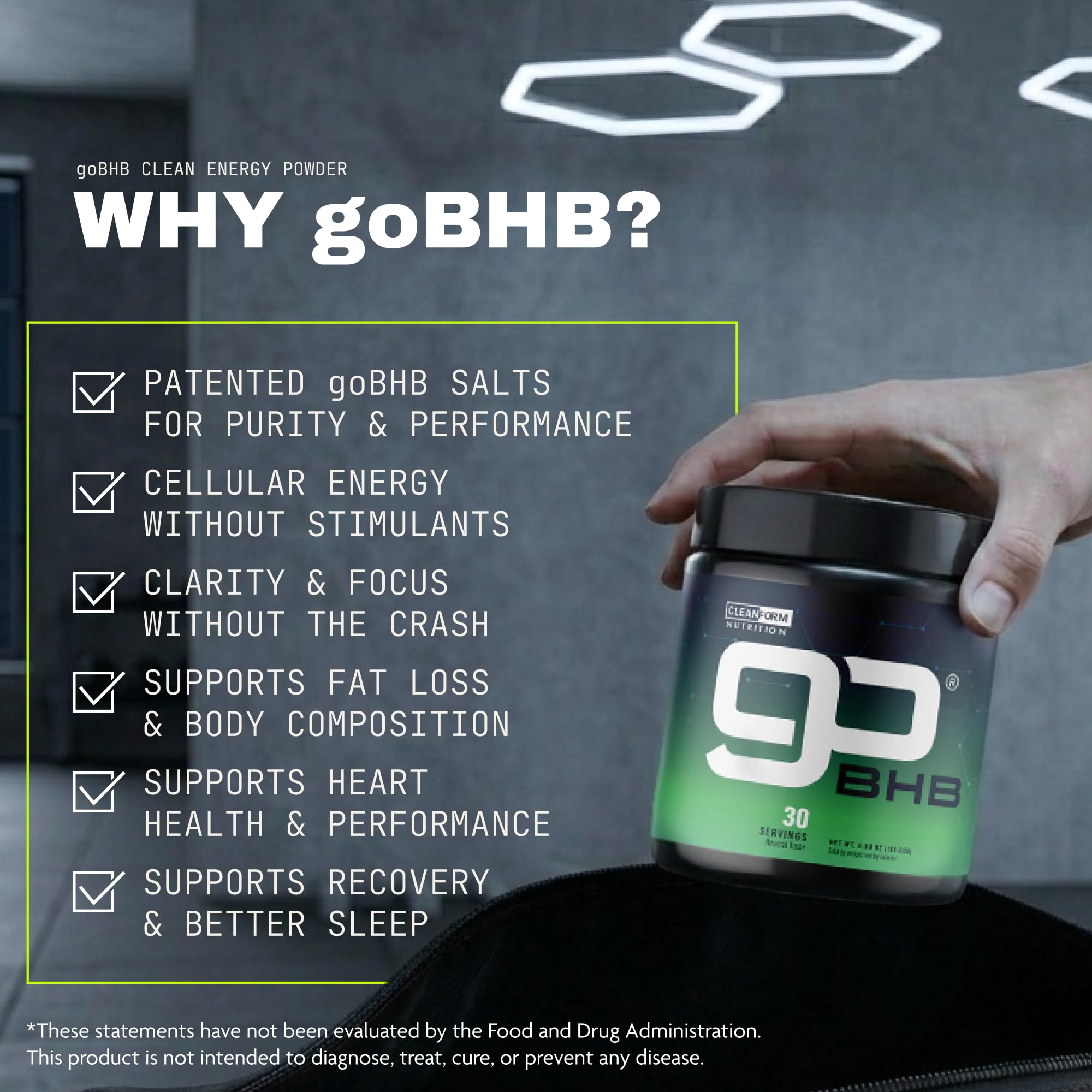 CleanForm goBHB Clean Energy Powder, Neutral, NSF Sport Certified, 6.88 oz — Amazon image 3