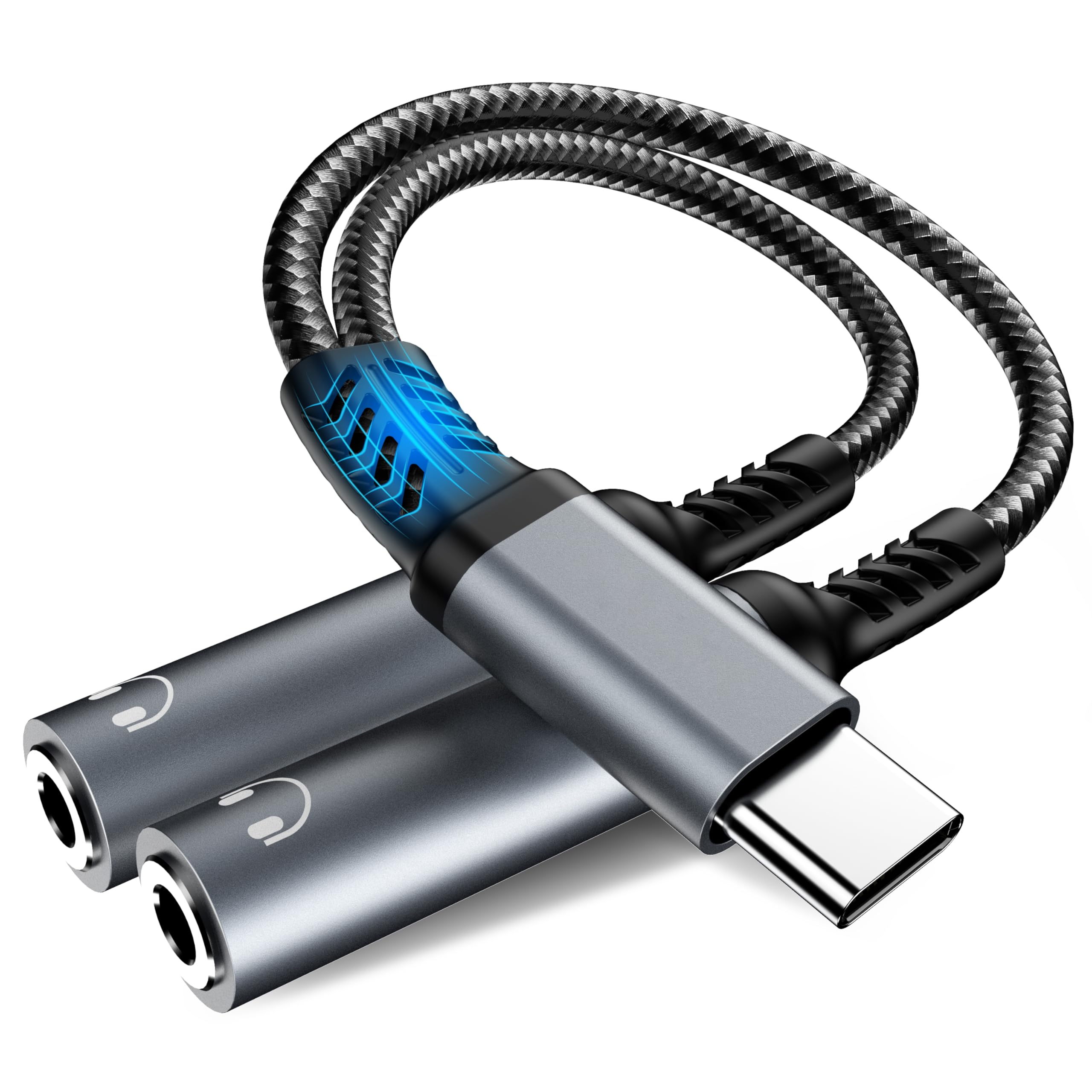 ZOOAUX PRO USB C to Dual 3.5mm Headphone Splitter - adapters | Mubboo