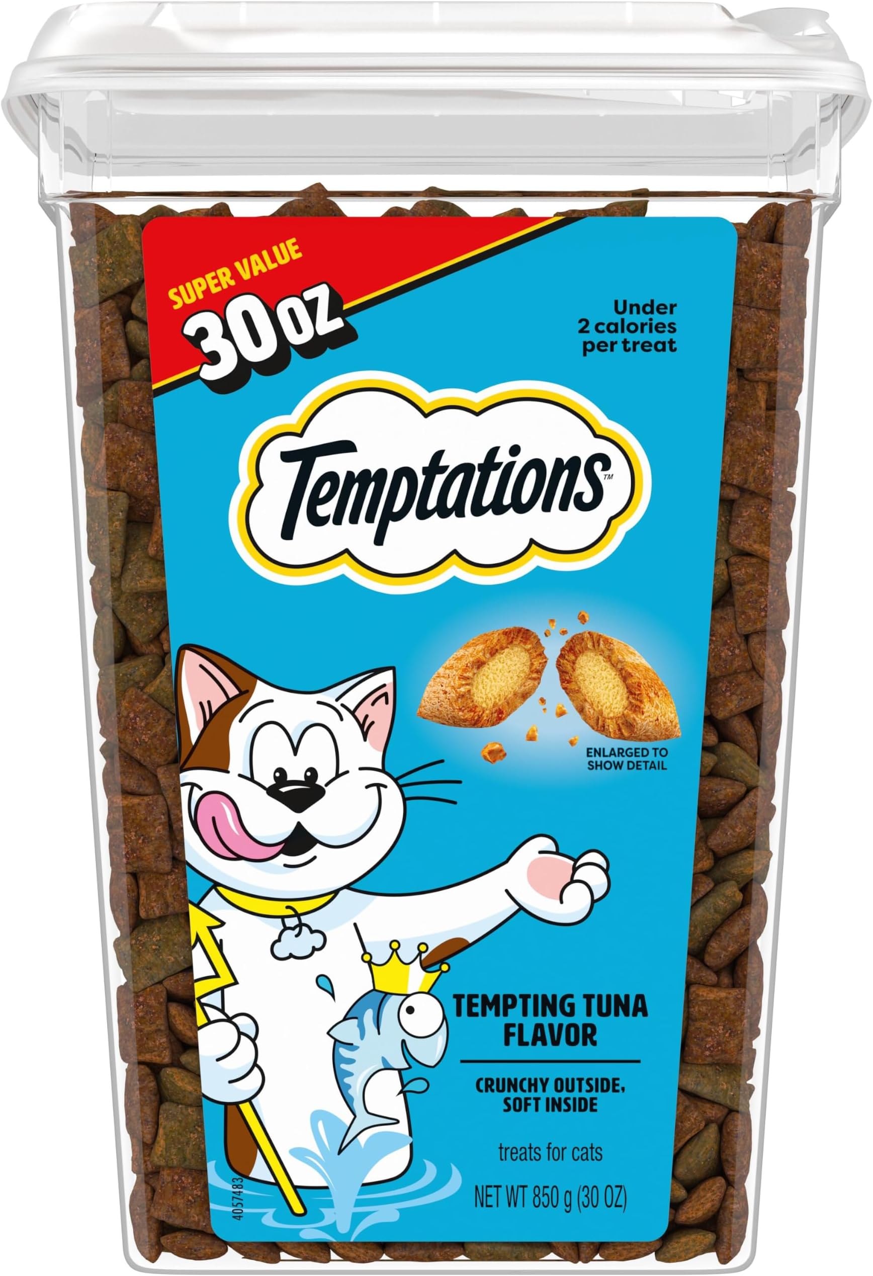 Classic Tempting Tuna Crunchy and Soft Cat Treats, 30 oz