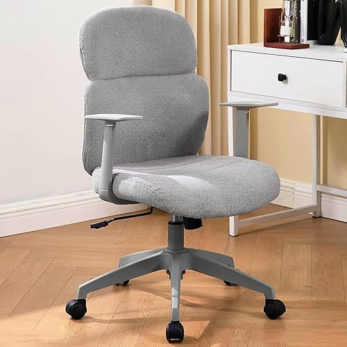 Miniatura 3 de LuxErgo Silla de oficina, sillas de escritorio de oficina en casa con reposabrazos, cómoda silla de escritorio con ruedas, sillas de computadora de