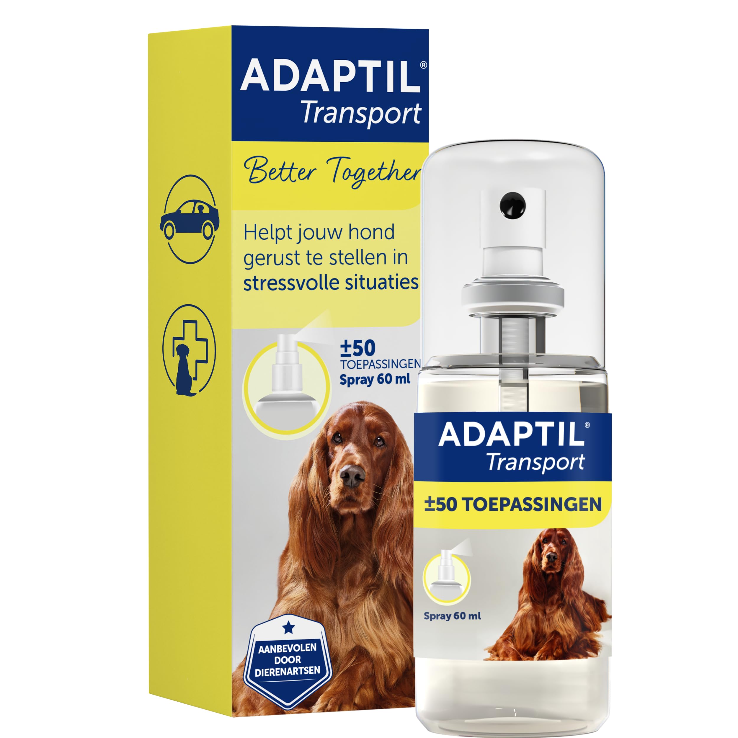 Adaptil Transport Spray For Dogs 60ml, Adaptil Dog Calming Spray Uses Pheromones To Help Reduce Anxiety And Stress In Pet Dogs, Pheromone Spray Helps Anxious Dogs Stay CalmerAdaptil Transport Spray For Dogs 60ml, Adaptil Dog C…