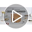 Bamboo Cutting Board Set Non Slip Feet with Holder Over Sink Best Grandpa Grandfather Elder Men Father Day Grandparents Great Papaw Peepaw Pawpaw Granddad Happy Birthday Christmas Unique Cool Gifts