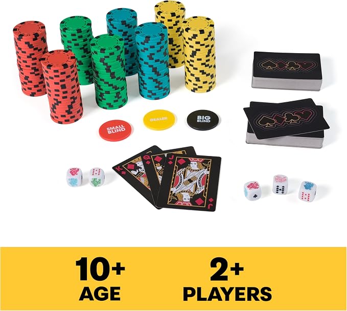 Spin Master Games Set Deluxe de Poker 200 Piezas miniatura 2
