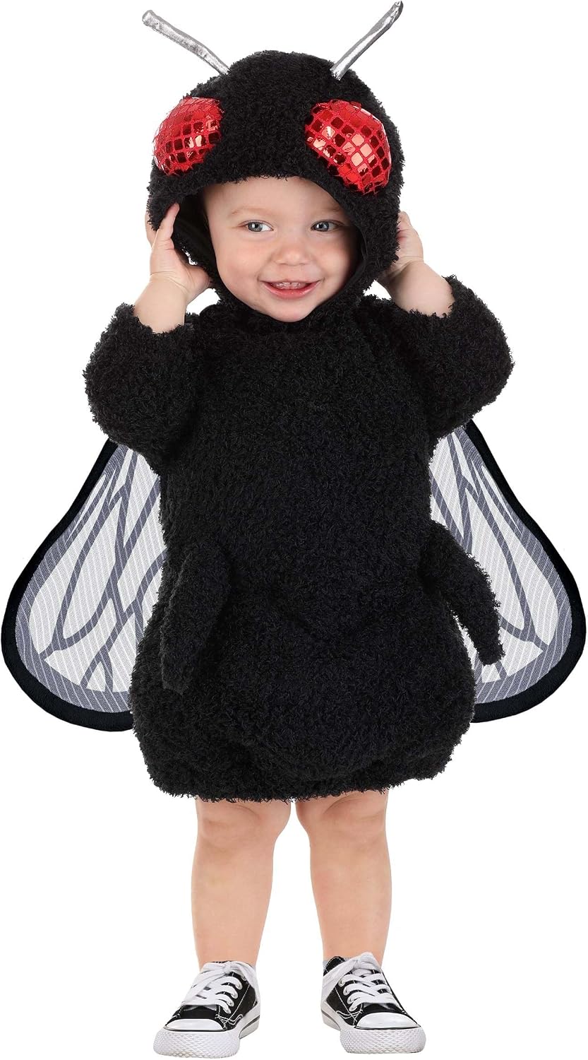 Fuzzy Fly Costume for Infants - Tunic, Hood & Wings