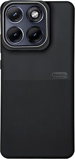 NIUKIN Rugged Soft Back Case for Motorola Edge 70 Fusion | Shockproof Scatrchproof Cover | Black (Design 02)