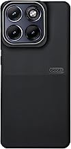 NIUKIN Rugged Soft Back Case for Motorola Edge 70 Fusion | Shockproof Scatrchproof Cover | Black (Design 02)