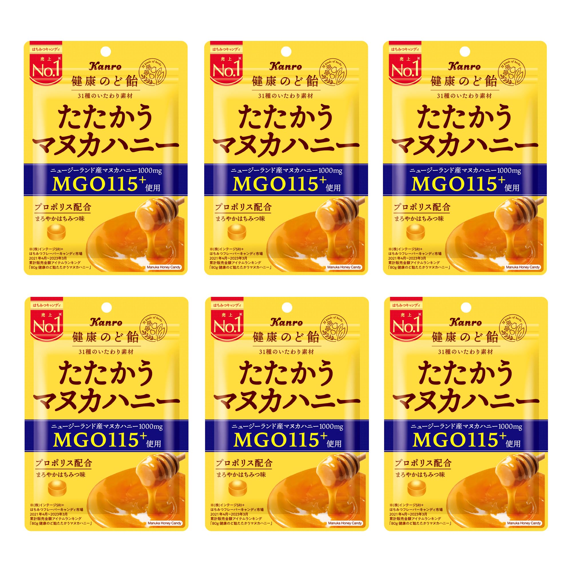 Amazon.co.jp: カンロ 健康のど飴たたかうマヌカハニー 80g×6袋 : 食品