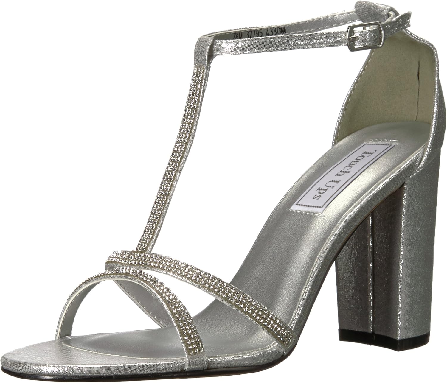 Touch Ups Women's Gwen Heeled Sandal, Silver, 8.5 M US