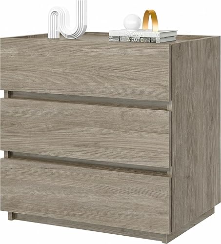 Miniatura 14 de furtble Cómoda de 3 Cajones, Cómoda Pequeña para Clóset, Mesa de Noche de Madera Blanca para Dormitorio, Cajonera Mesa Lateral Gabinete de