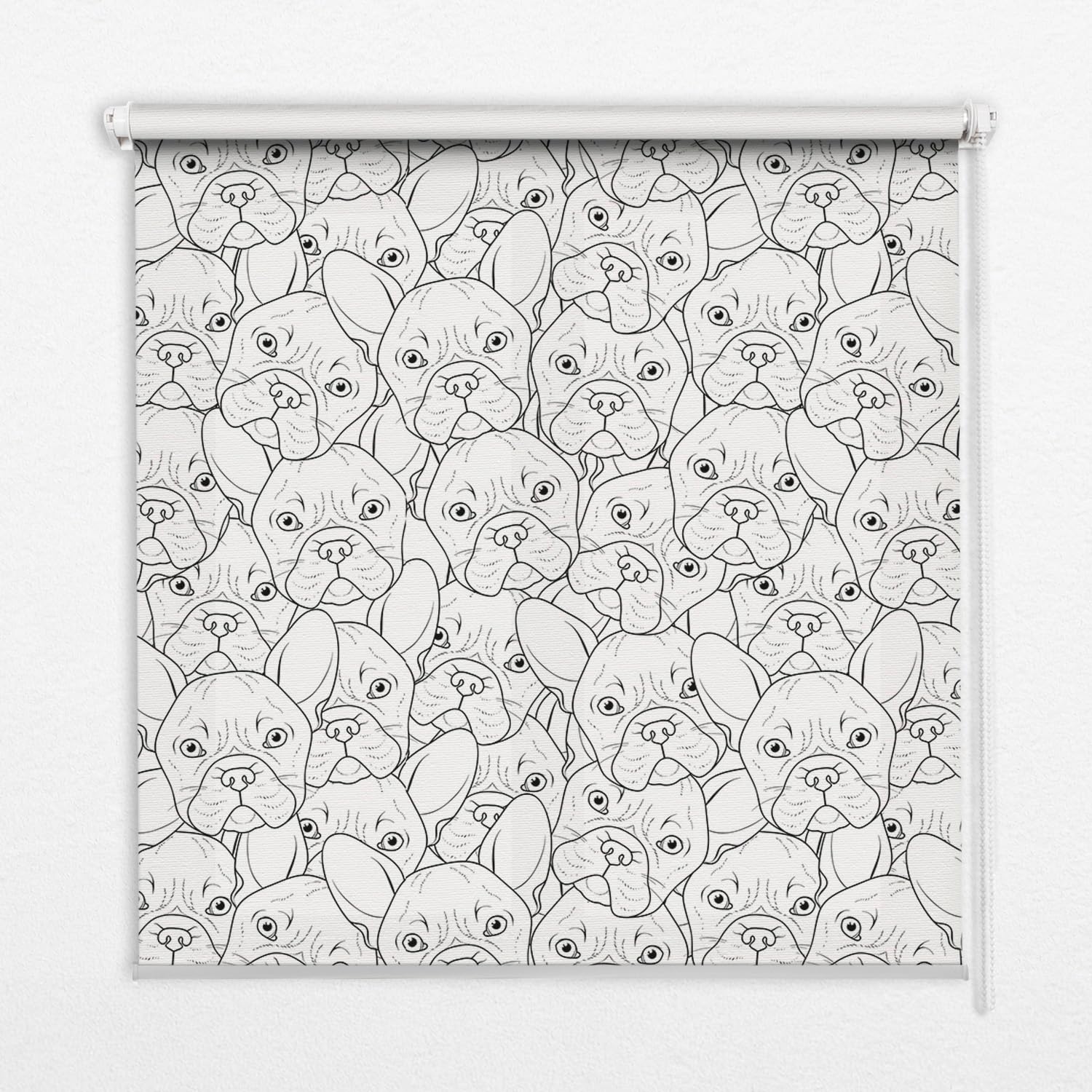 Store enrouleur banne sans perçage Tulup protège des regards indiscrets en gris 50x50