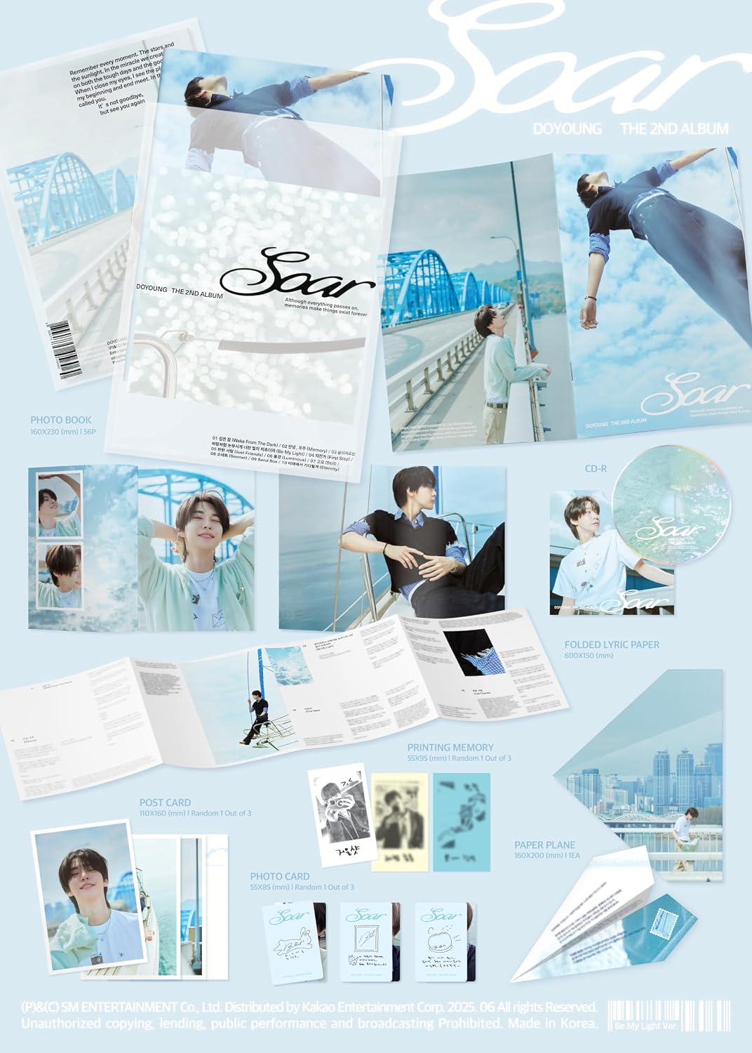 DOYOUNG NCT127 Soar [Imprinted Memory + Be My Light + Crack of Dawn All 3 Set] 2nd Album