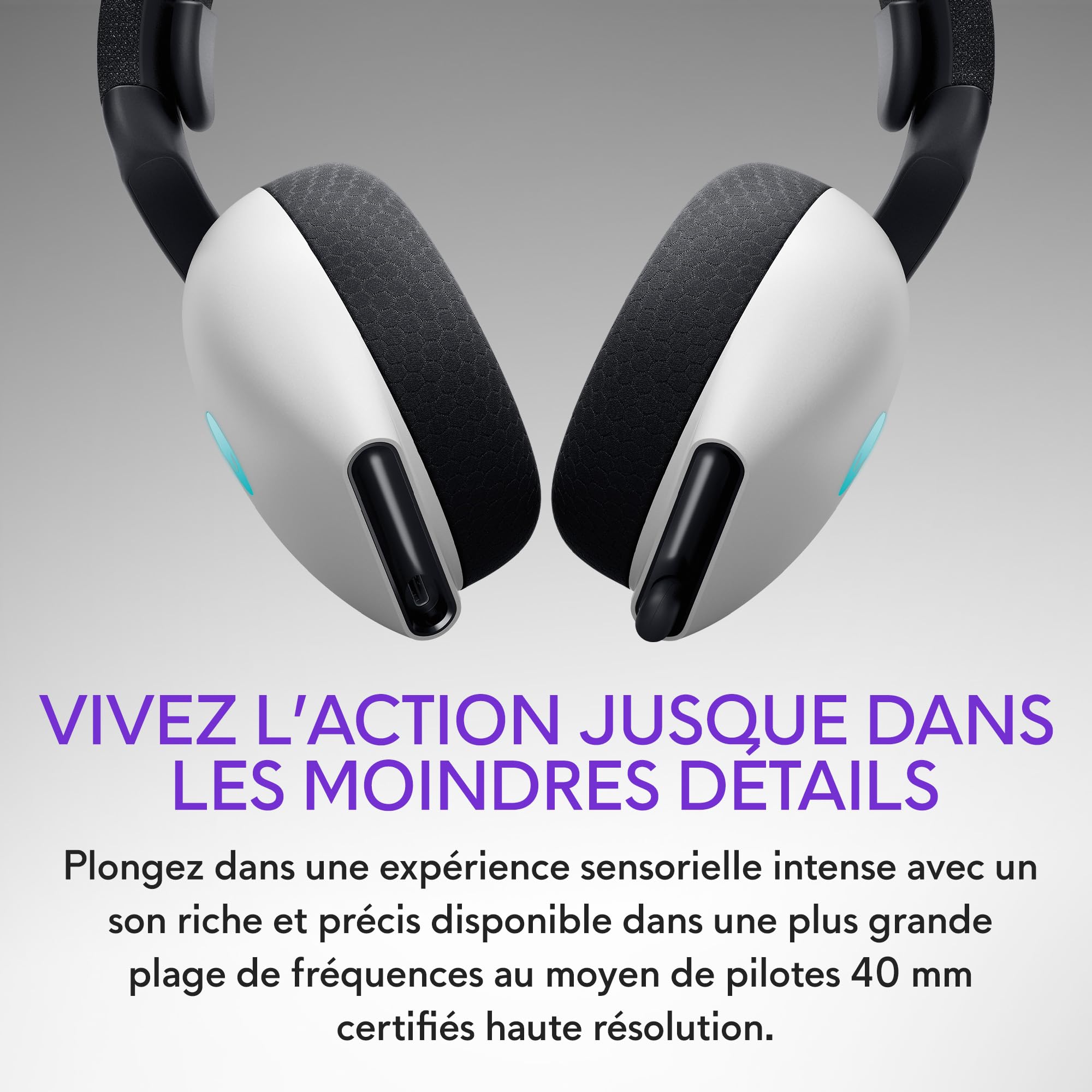 Alienware AW720H - Casque Gaming sans fil Bimode (Lunar Light)