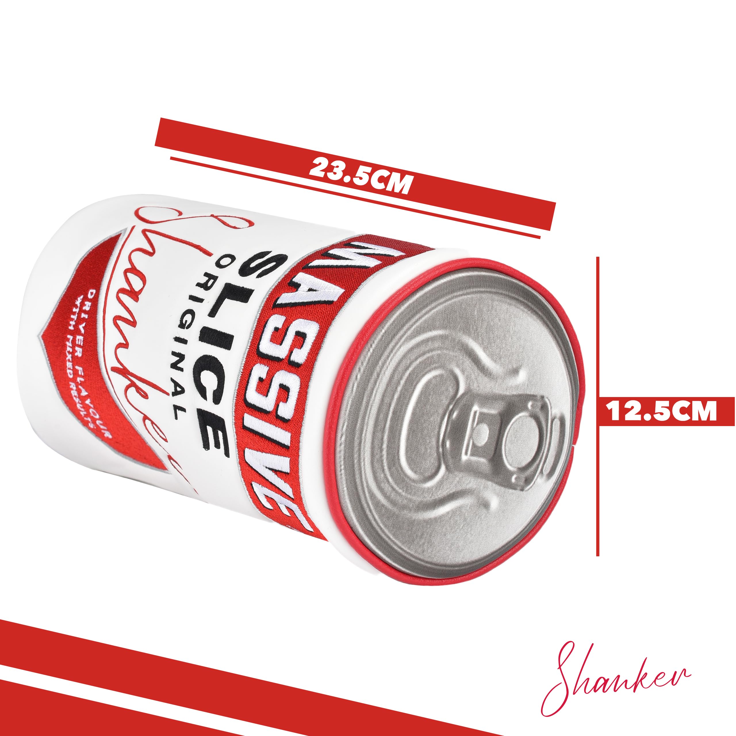 Shanker Golf Driver Hülle Bierdosen-Design - Lustige Schlägerhaube Aus PU-Leder