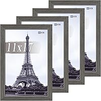 Vista 47 de VCK Paquete de 4 marcos para póster de 16 x 20 pulgadas, de madera maciza negra con veta de madera exclusiva, marco de galería de pared