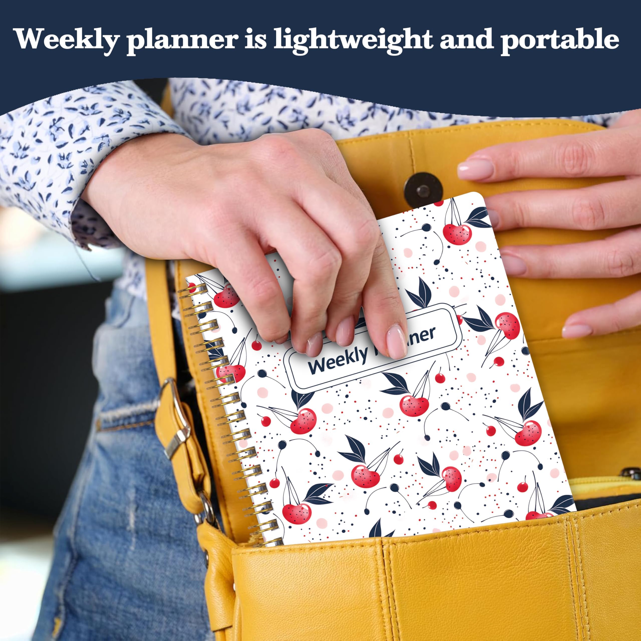 Undated Weekly Planner Notebook, A5 Planner Notebook Daily Diary,Weekly Goals with Habit Tracker 52 Weeks Planning for College Work - Image 4
