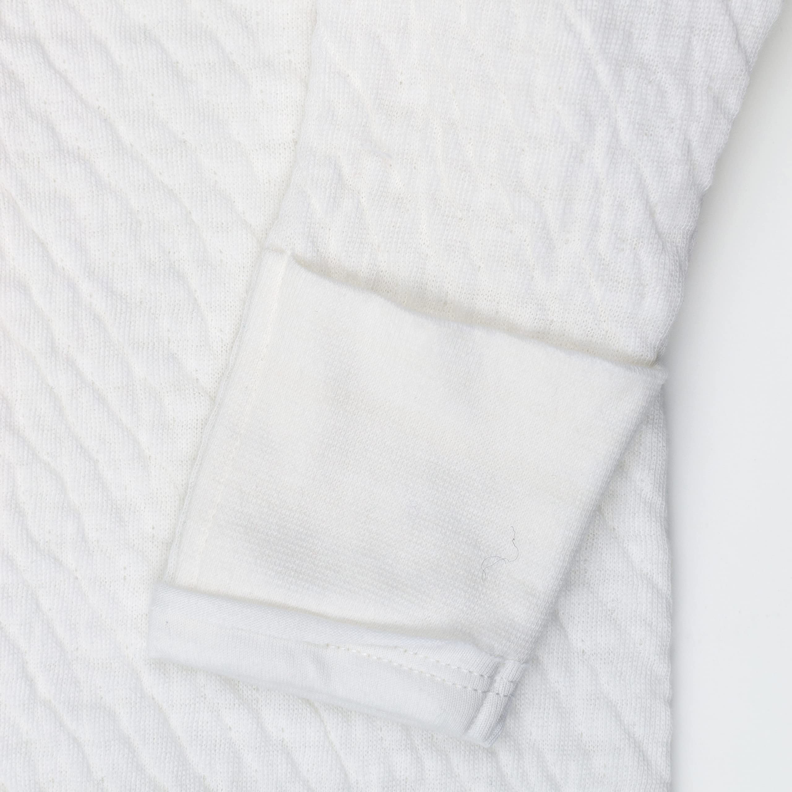 HonestBaby Matelasse Side Snap Coverall Organic Cotton for Baby Boys, Girls, Bright White, 6-9 Months