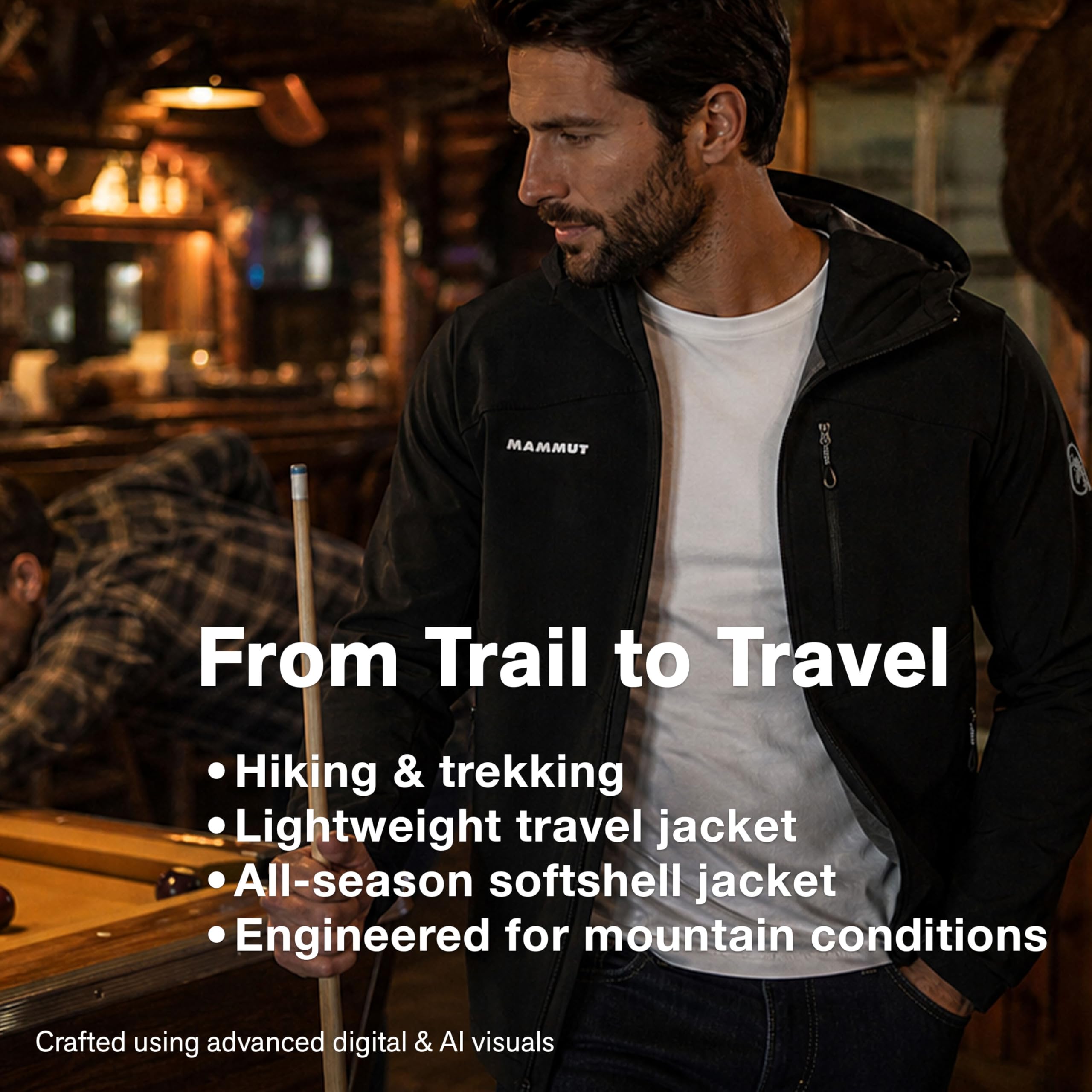 Mammut kurtka softshell Mężczyźni Outdoor So Hooded Jacket Men